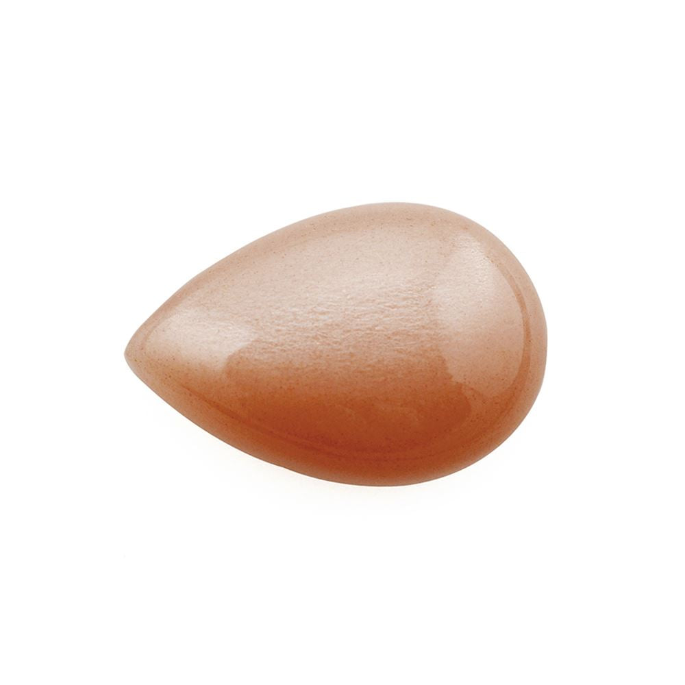 PEACH MOONSTONE PEAR CAB 15X10MM (MEDIUM/CLEAN) 5.66 Cts.