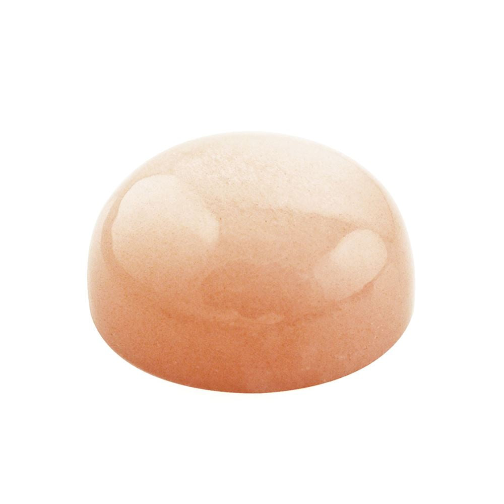 PEACH MOONSTONE ROUND CAB 12MM (MEDIUM/CLEAN) 6.47 Cts.