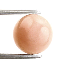 PEACH MOONSTONE ROUND CAB 10MM 3.76 Cts.