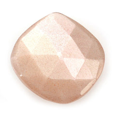 PEACH MOONSTONE ROSE CUT BRIOLETTE IRREGULAR CUSHION 12X11.50MM 2.92 Cts.