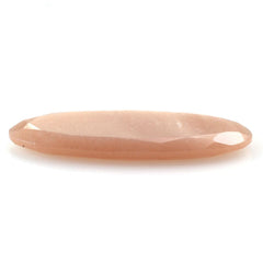 PEACH MOONSTONE BOTH SIDE TABLE CUT OVAL 35X13MM 13.80 Cts.