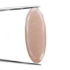 PEACH MOONSTONE BOTH SIDE TABLE CUT OVAL 35X13MM 13.80 Cts.