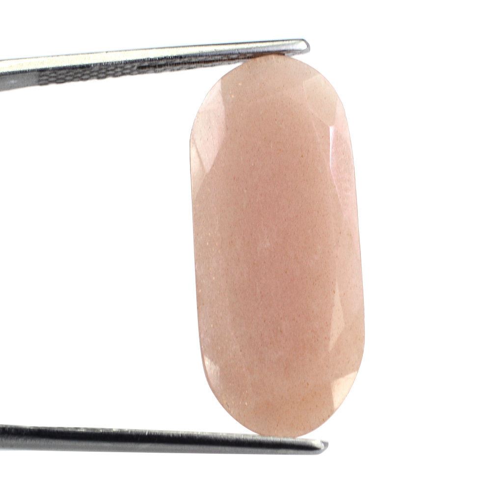 PEACH MOONSTONE CUT CUSHION 25.50X11MM 9.08 Cts.