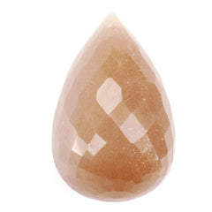 PEACH MOONSTONE FACETED DROPS (FULL DRILL) 19X12MM 16.06 Cts.