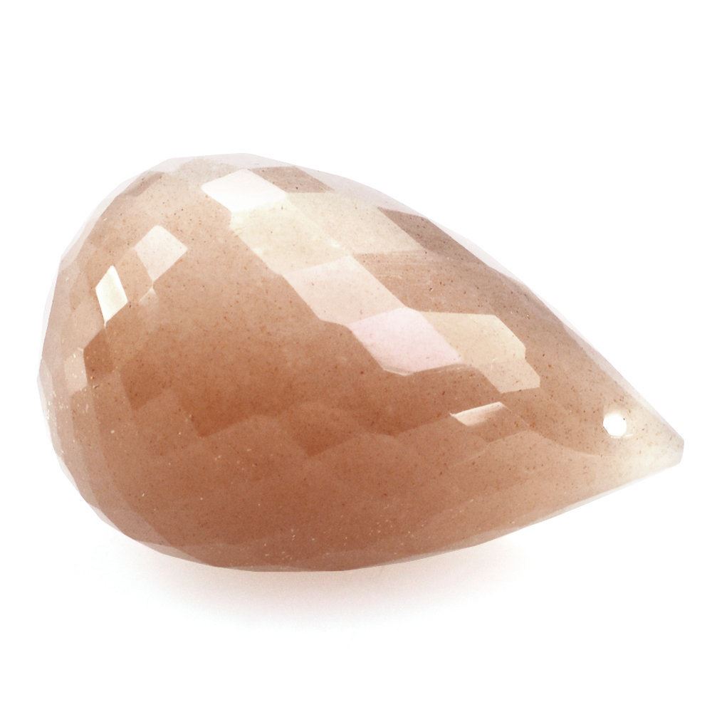 PEACH MOONSTONE FACETED DROPS (FULL DRILL) 19X12MM 16.06 Cts.