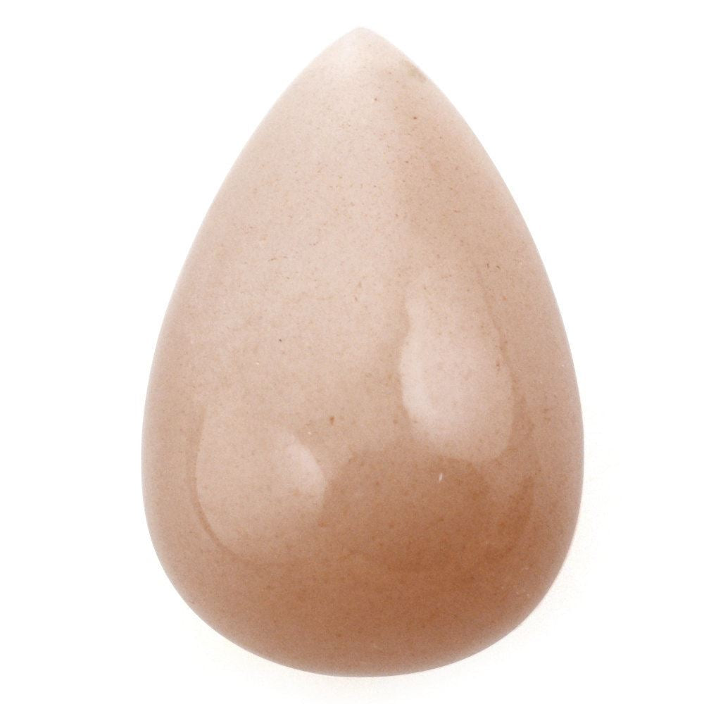 PEACH MOONSTONE PLAIN DROPS (FULL DRILL) 19X12MM 16.90 Cts.