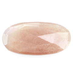 PEACH MOONSTONE ROSE CUT BRIOLETTE OVAL 20X10MM 6.15 Cts.