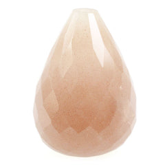 PEACH MOONSTONE FACETED DROPS (HALF DRILL) 17X12MM 15.47 Cts.