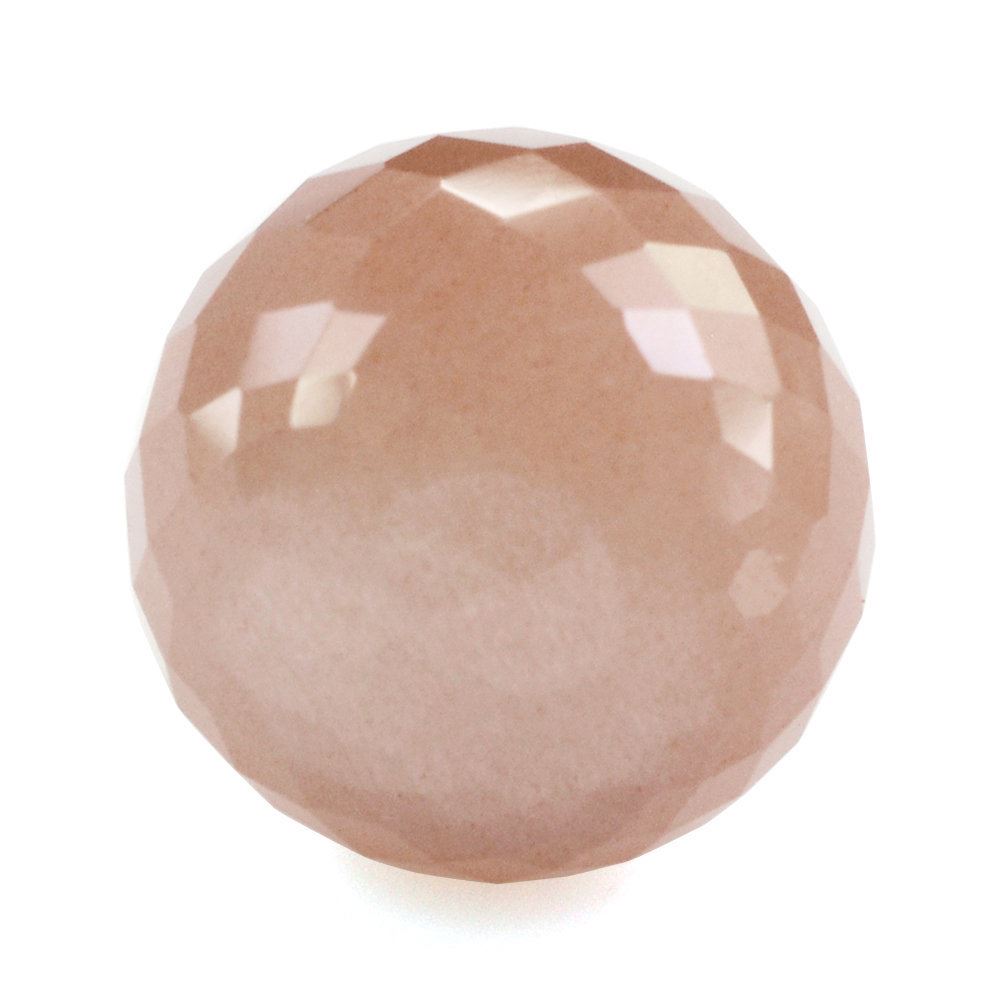 PEACH MOONSTONE FACETED DROPS (HALF DRILL) 17X12MM 15.47 Cts.