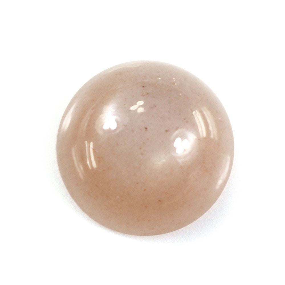 PEACH MOONSTONE ROUND CAB 10MM 3.25 Cts.