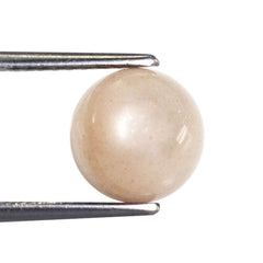 PEACH MOONSTONE ROUND CAB 10MM 3.25 Cts.