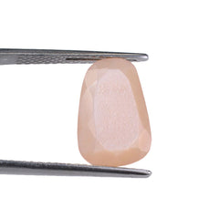 PEACH MOONSTONE BOTH SIDE TABLE CUT TAPPERED15.20X10X7.80 MM 4.84 Cts.