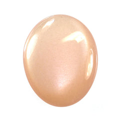 PEACH MOONSTONE PLAIN LENTIL OVAL 15X12MM 5.08 Cts.