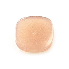 PEACH MOONTONE PLAIN CUSHION CAB 12X12MM 4.76 Cts.