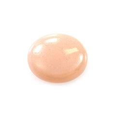 PEACH MOONSTONE PLAIN OVAL CAB 12X10MM 3.79 Cts.