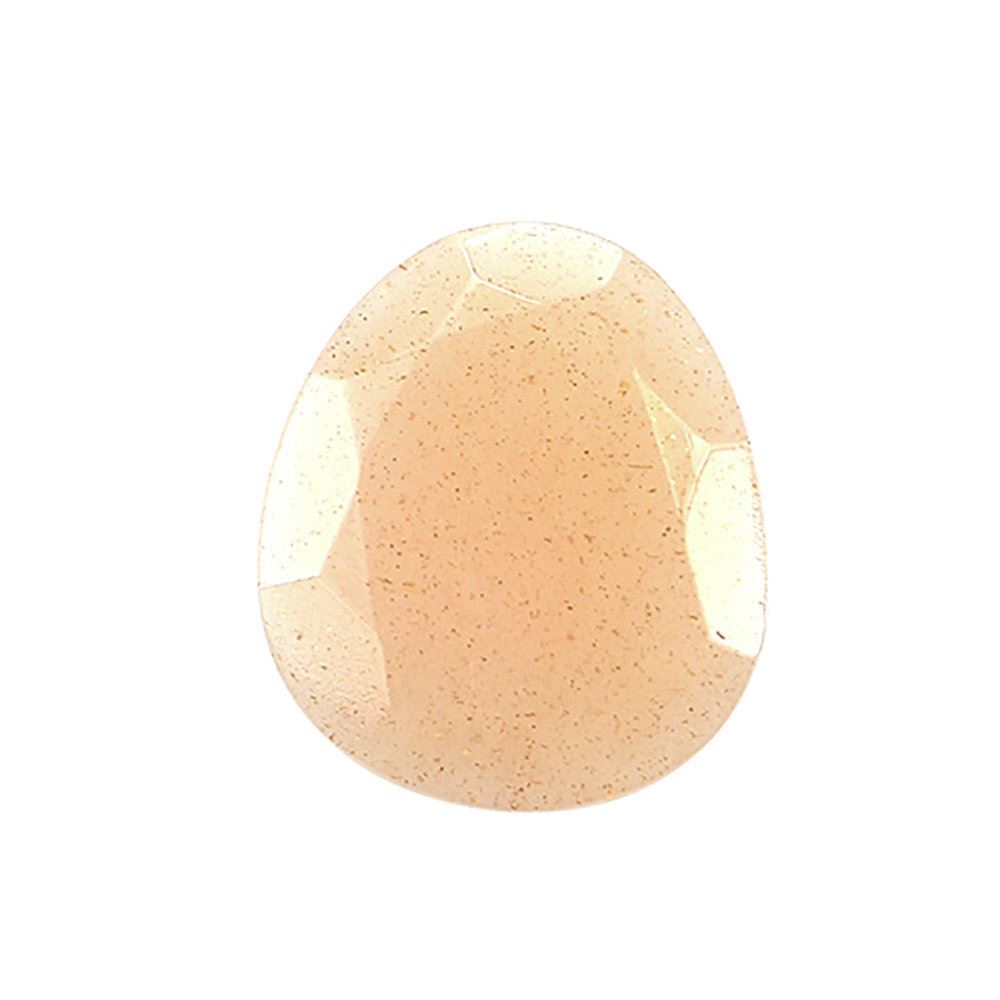 PEACH MOONSTONE BOTH SIDE TABLE CUT TRILLIONISH 10.50X9.00MM 1.92 Cts.