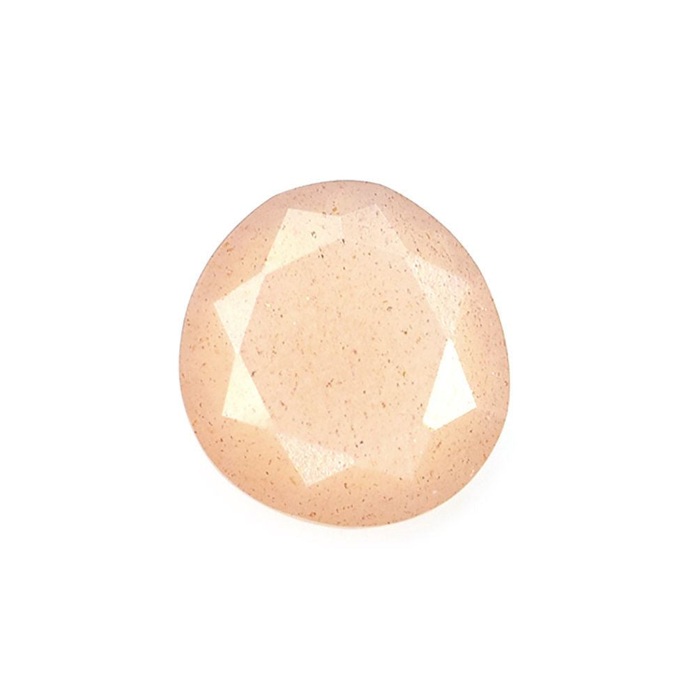 PEACH MOONSTONE BOTH SIDE TABLE CUT TRILLIONISH 9X8.30MM 1.76 Cts.