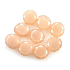 PEACH MOONSTONE BOTH SIDE TABLE CUT TRILLIONISH 9X8.30MM 1.76 Cts.