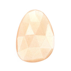 PEACH MOONSTONE ROSE CUT BRIOLETTE PEARISH 14X10MM 3.16 Cts.