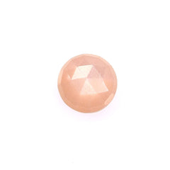 MOONSTONE PEACH ROSE CUT ROUND CAB (PEACH) (OPAQUE / CLEAN) 8.00 MM 1.71 Cts.