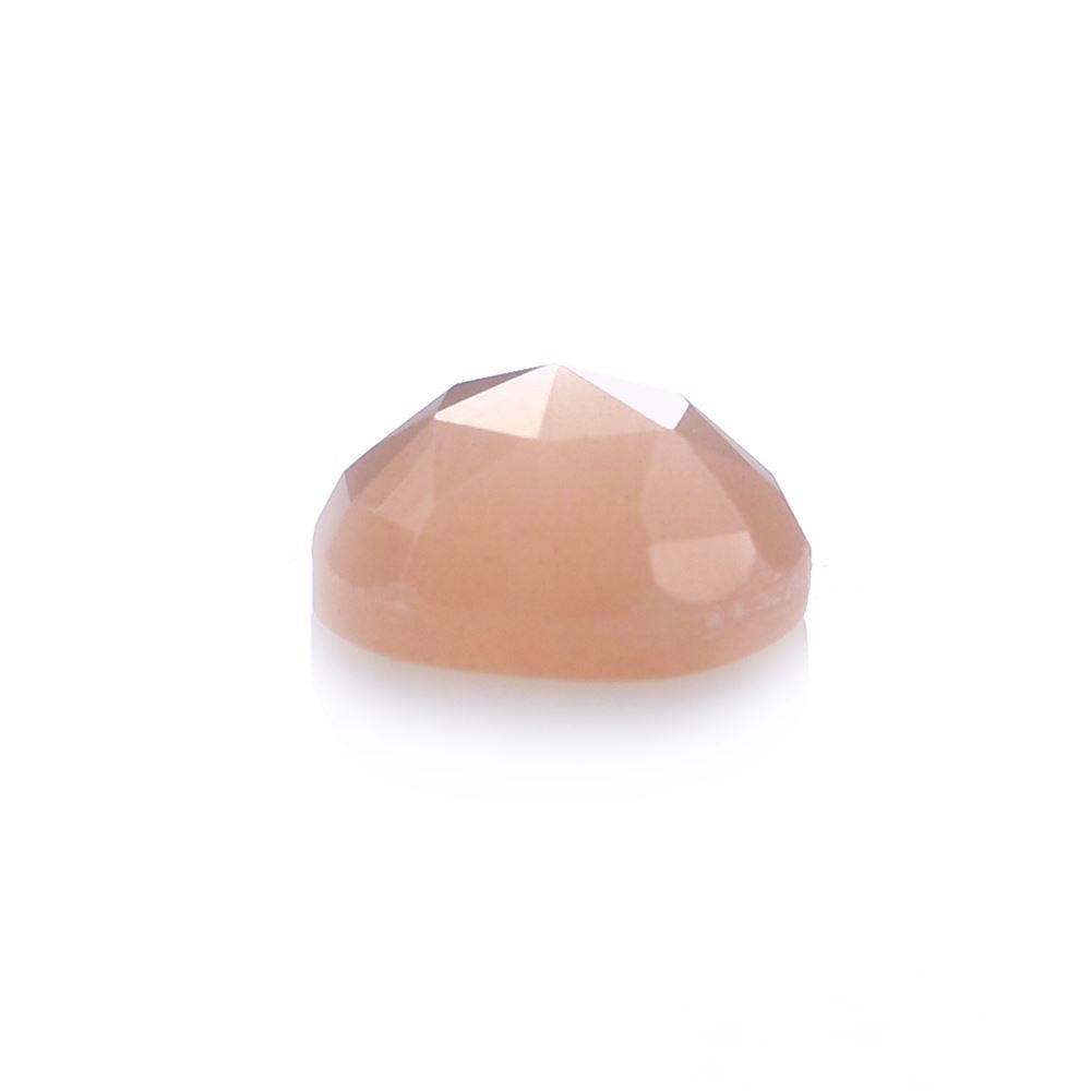 MOONSTONE PEACH ROSE CUT ROUND CAB (PEACH) (OPAQUE / CLEAN) 8.00 MM 1.71 Cts.