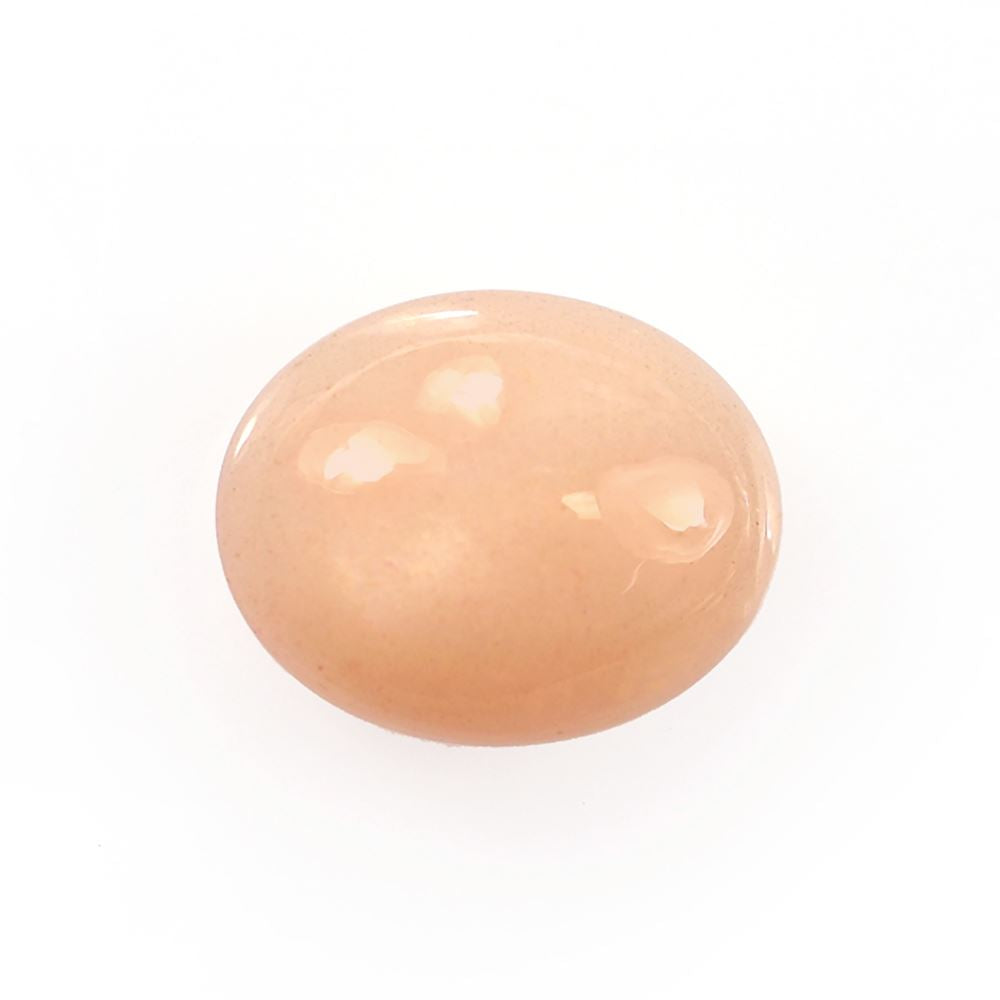 PEACH MOONSTONE LENTIL OVAL 10.00X8.00 MM 2.72 Cts.