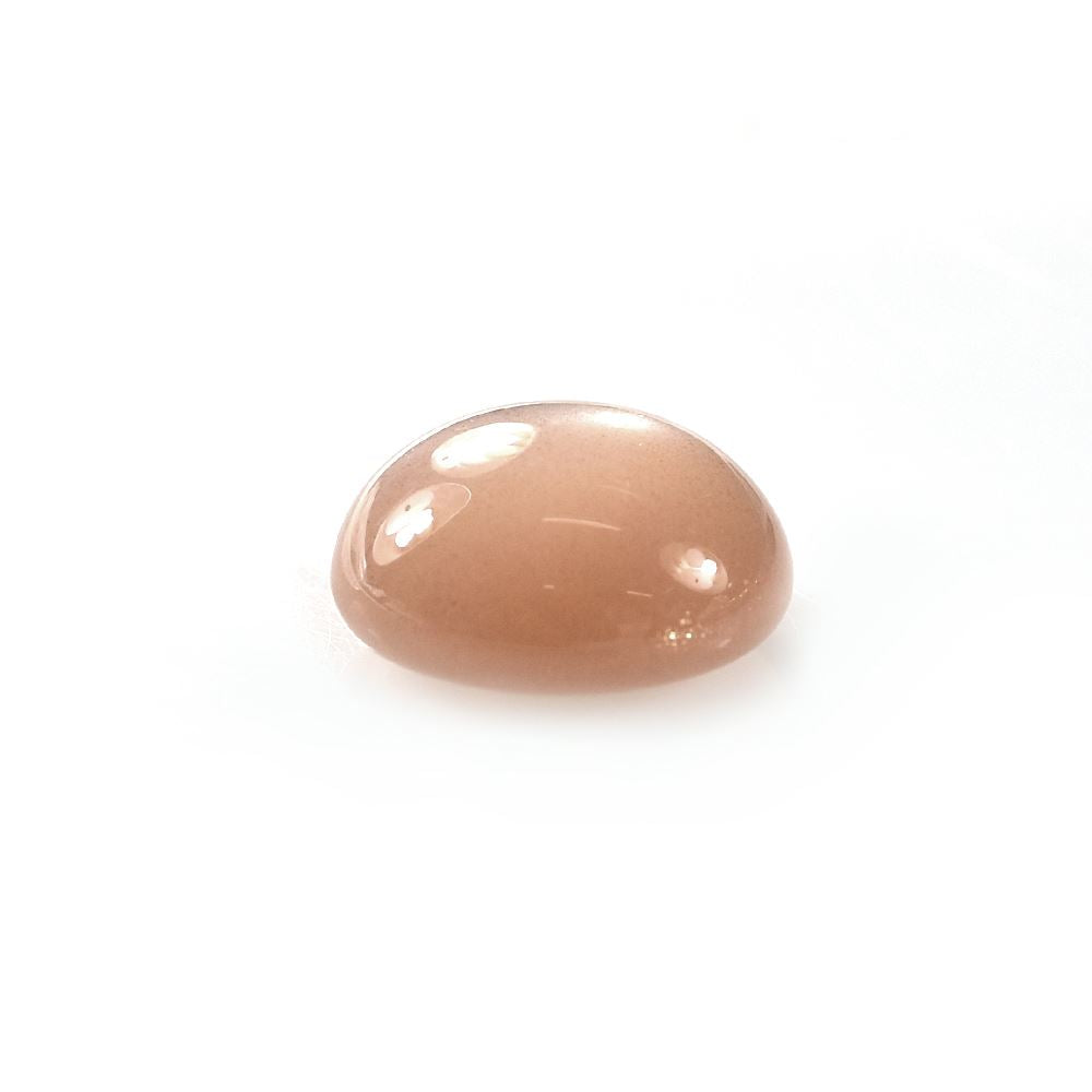 PEACH MOONSTONE CURVED ROUND CAB (MEDIUM/PEACH/CLEAN) 14.00X14.00 MM 10.10 Cts.