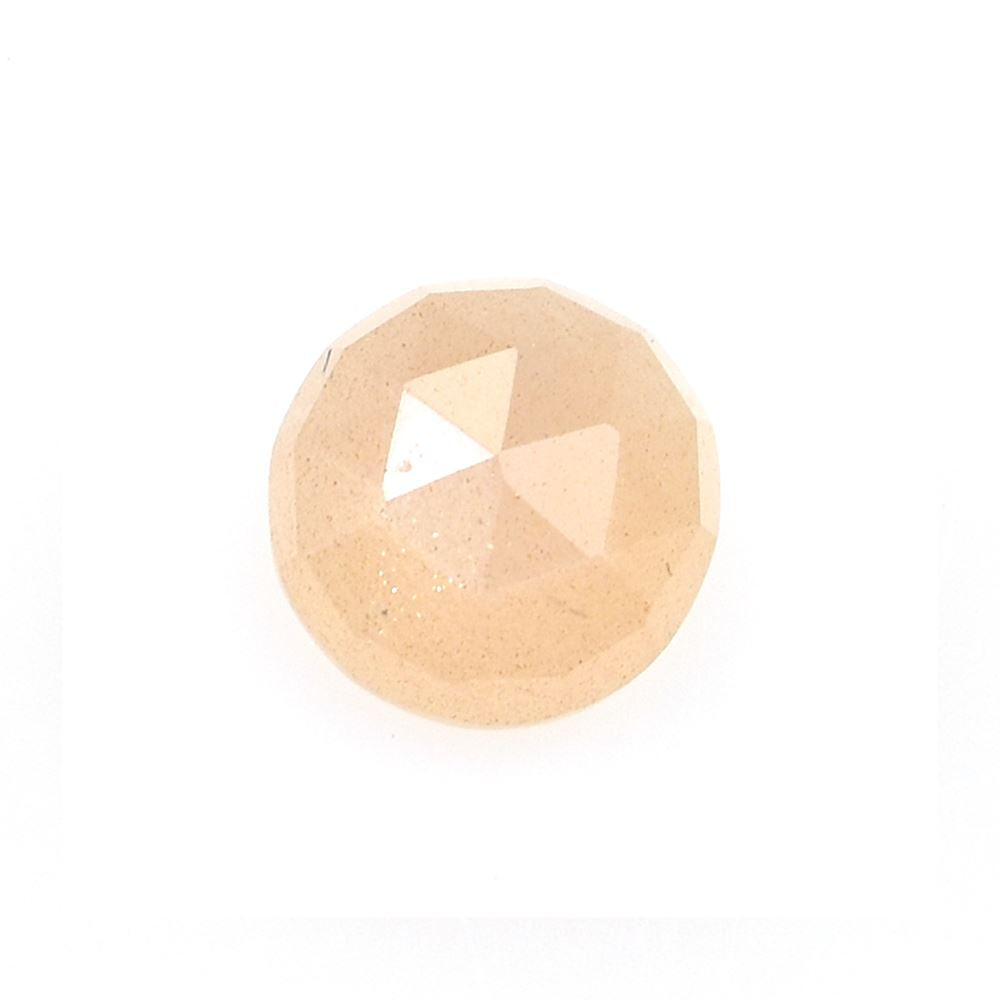 PEACH MOONSTONE ROSE CUT ROUND CAB (MEDIUM/CLEAN) 6.00X6.00 MM 0.77 Cts.