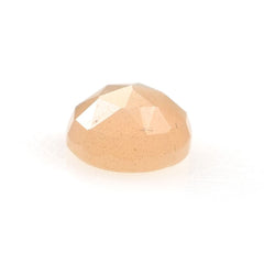 PEACH MOONSTONE ROSE CUT ROUND CAB (MEDIUM/CLEAN) 6.00X6.00 MM 0.77 Cts.