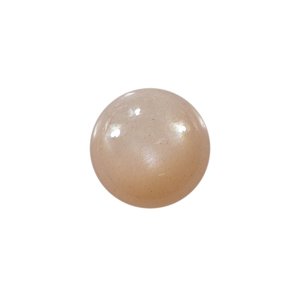 PEACH MOONSTONE CURVED ROUND CAB (MEDIUM)(CLEAN) 8.00X8.00 MM 1.85 Cts.