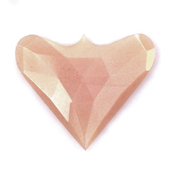 PEACH MOONSTONE ROSE CUT FANCY CARVED HEART CAB (MEDIUM)(CLEAN) 22.00X18.60 MM 6.36 Cts.