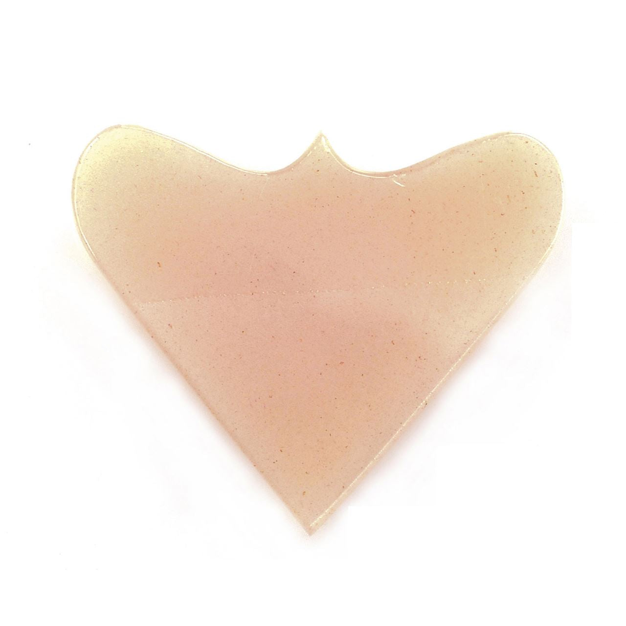 PEACH MOONSTONE ROSE CUT FANCY CARVED HEART CAB (MEDIUM)(CLEAN) 22.00X18.60 MM 6.36 Cts.