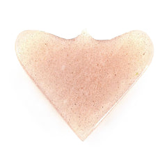 PEACH MOONSTONE ROSE CUT FANCY CARVED HEART CAB (LITE)(CLEAN) 22.00X18.60 MM 6.13 Cts.