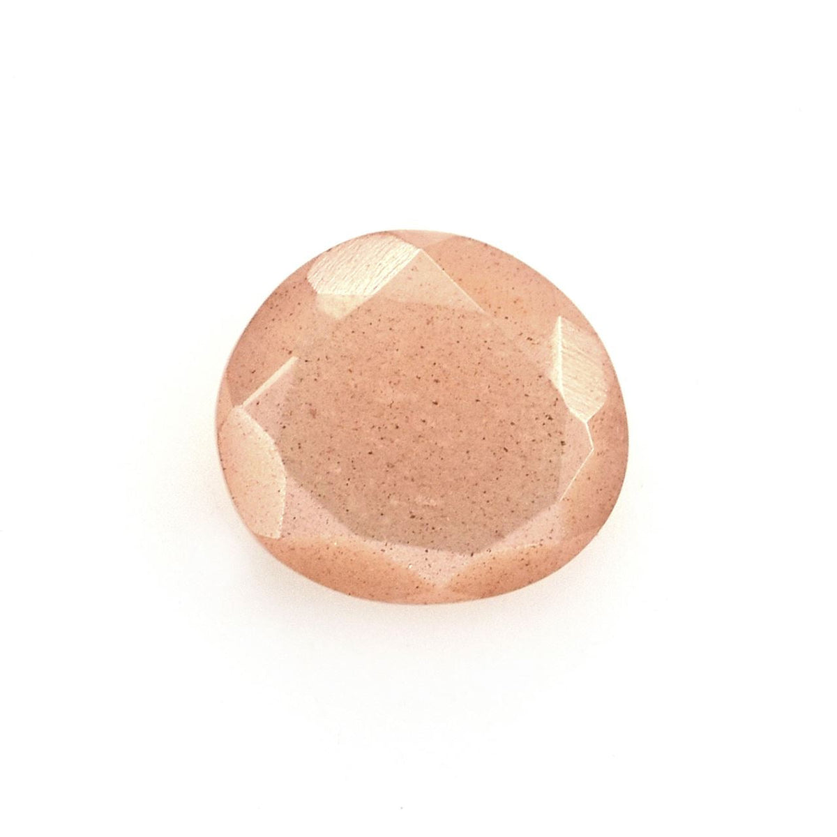 PEACH MOONSTONE BOTH SIDE TABLE CUT (P10)(MEDIUM)(CLEAN) 9.00X8.30 MM 1.72 Cts.