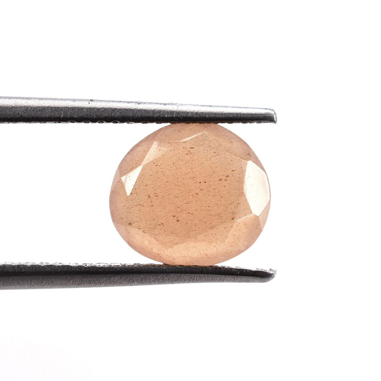 PEACH MOONSTONE BOTH SIDE TABLE CUT (P10)(MEDIUM)(CLEAN) 9.00X8.30 MM 1.72 Cts.