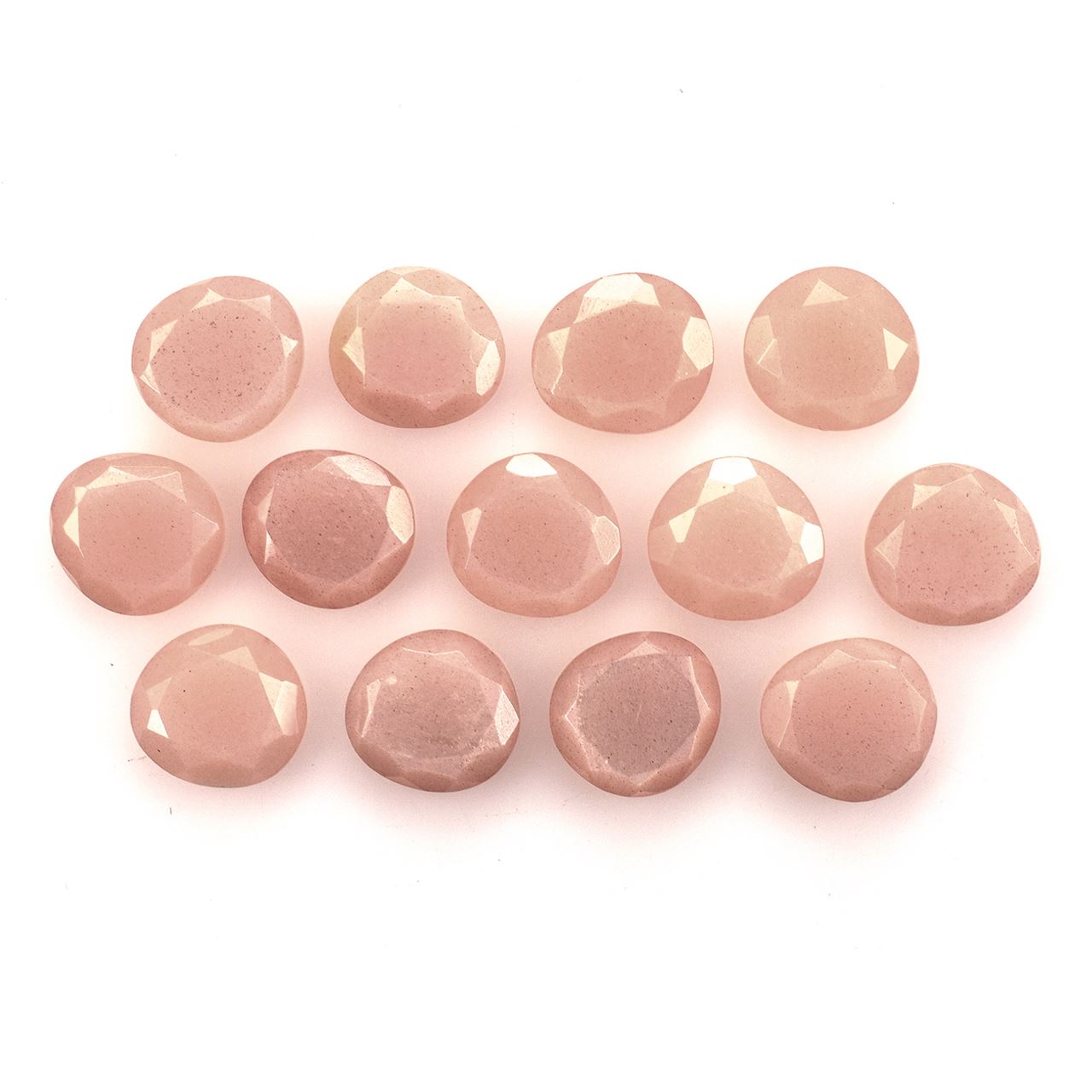 PEACH MOONSTONE BOTH SIDE TABLE CUT (P10)(MEDIUM)(CLEAN) 9.00X8.30 MM 1.72 Cts.