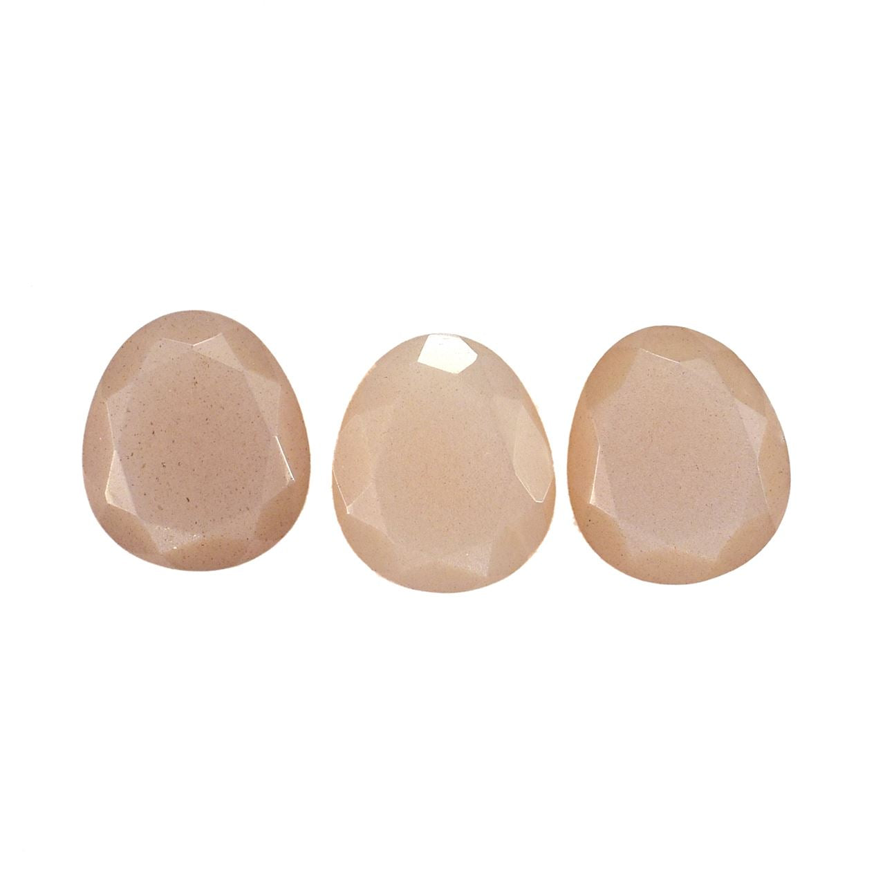 PEACH MOONSTONE BOTH SIDE TABLE CUT (P13)(LIGHT)(CLEAN) 10.50X9.00 MM 2.28 Cts.