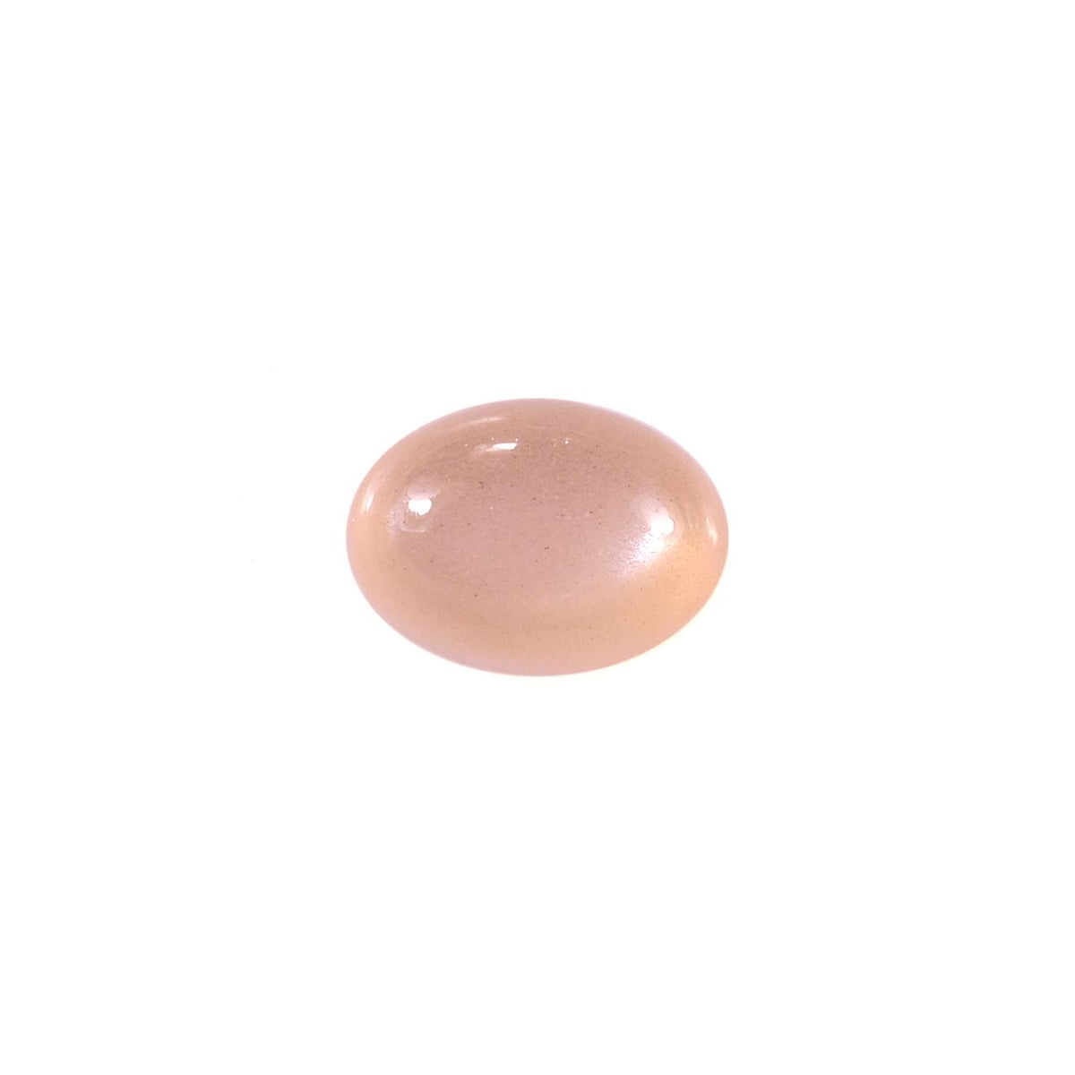 PEACH MOONSTONE PLAIN OVAL CAB (MEDIUM)(CLEAN) 7.00X5.00 MM 0.99 Cts.