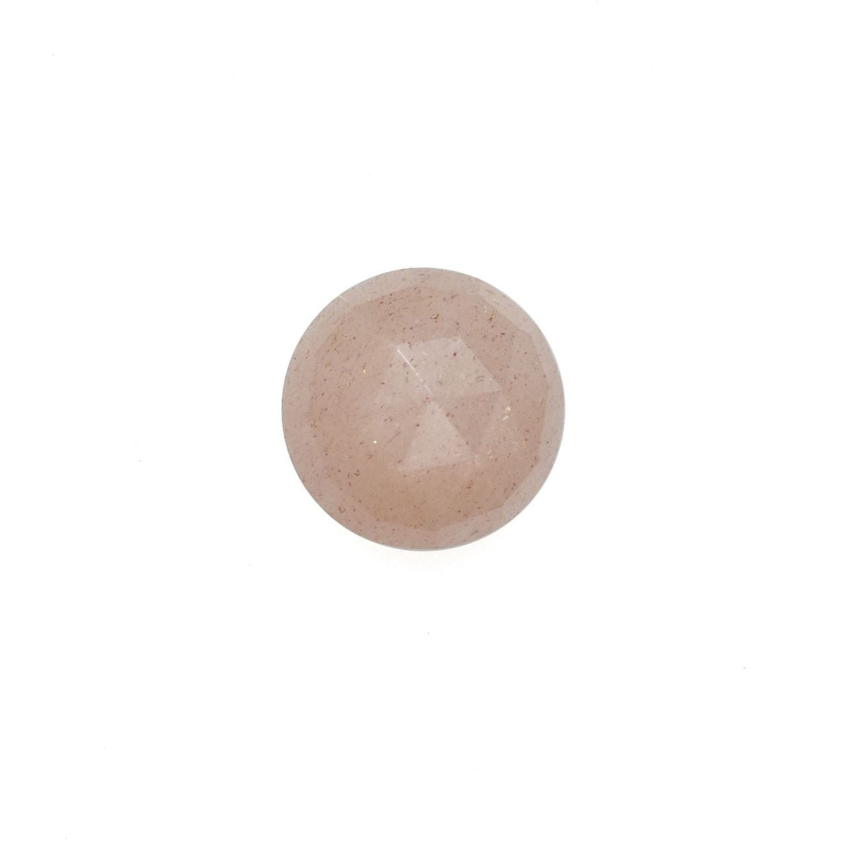 PEACH MOONSTONE ROSE CUT ROUND CAB (MEDIUM)(CLEAN) 6.00X6.00 MM 0.76 Cts.