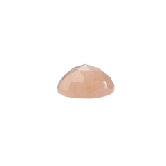 PEACH MOONSTONE ROSE CUT ROUND CAB (MEDIUM)(CLEAN) 6.00X6.00 MM 0.76 Cts.