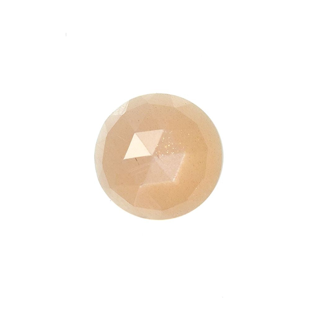 PEACH MOONSTONE ROSE CUT ROUND CAB (MEDIUM)(CLEAN) 8.00X8.00 MM 1.66 Cts.