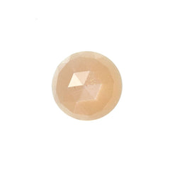 PEACH MOONSTONE ROSE CUT ROUND CAB (MEDIUM)(CLEAN) 8.00X8.00 MM 1.66 Cts.