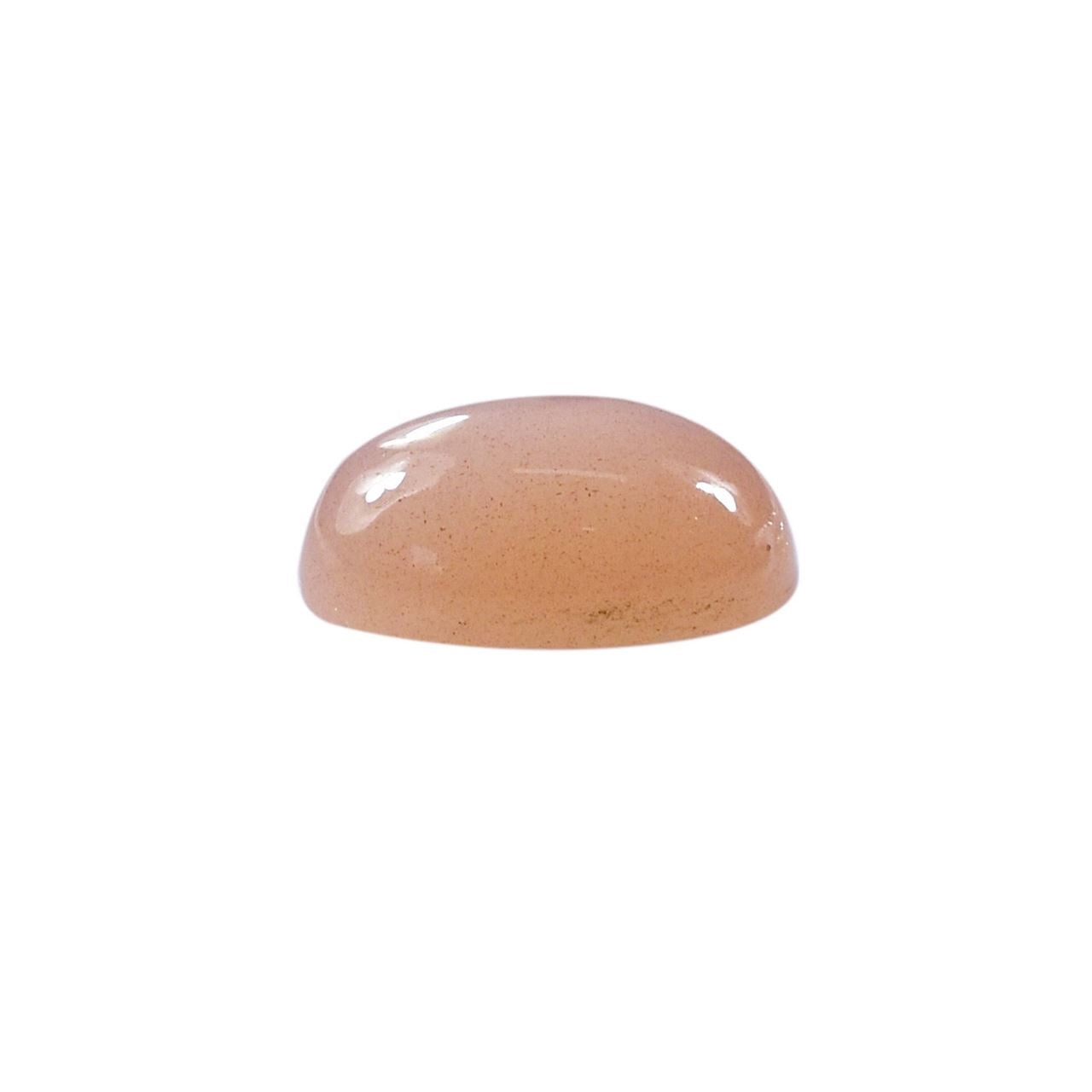 PEACH MOONSTONE PLAIN OVAL CAB (MEDIUM)(CLEAN) 10.00X8.00 MM 2.56 Cts.