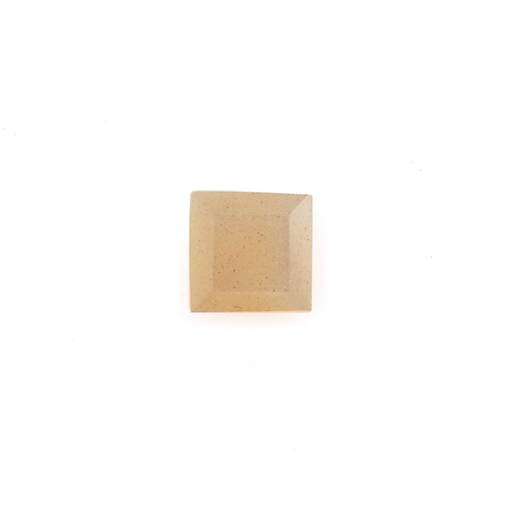 PEACH MOONSTONE ONE SIDE TABLE CUT (FLAT BOTTOM) SQUARE (MEDIUM)(CLEAN) 5.00X5.00 MM 0.82 Cts.