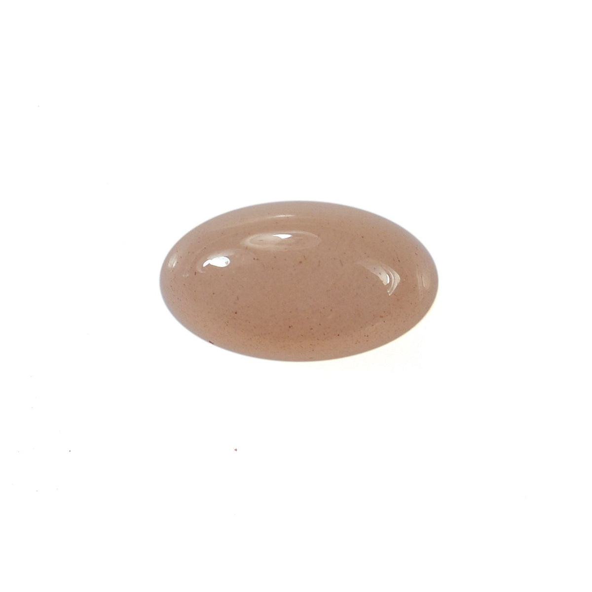 PEACH MOONSTONE PLAIN OVAL CAB (MEDIUM)(CLEAN) 7.00X4.00 MM 0.58 Cts.