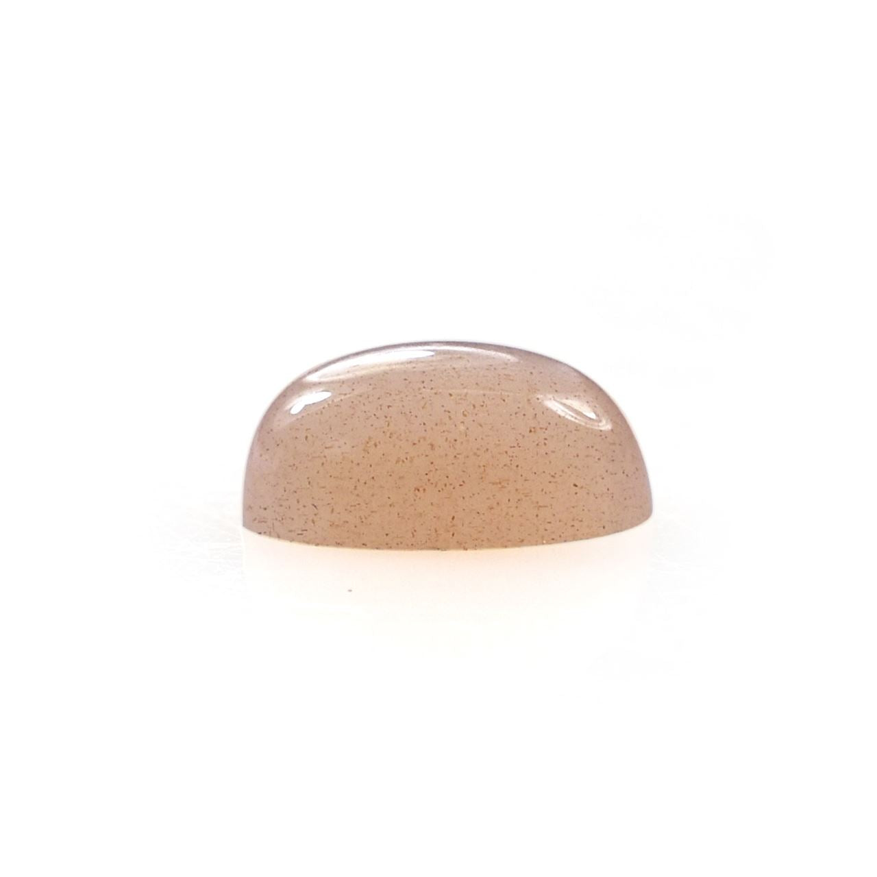 PEACH MOONSTONE PLAIN OVAL CAB (MEDIUM)(CLEAN) 7.00X4.00 MM 0.58 Cts.