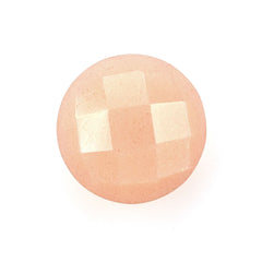 PEACH MOONSTONE CHECKER CUT BRIOLETTE ROUND (MEDIUM)(CLEAN) 12.00X12.00 MM 5.34 Cts.