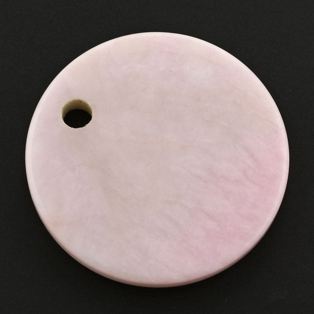 PINK OPAL ROUND PLATE (FULL DRILL) 35MM 46.80 Cts.