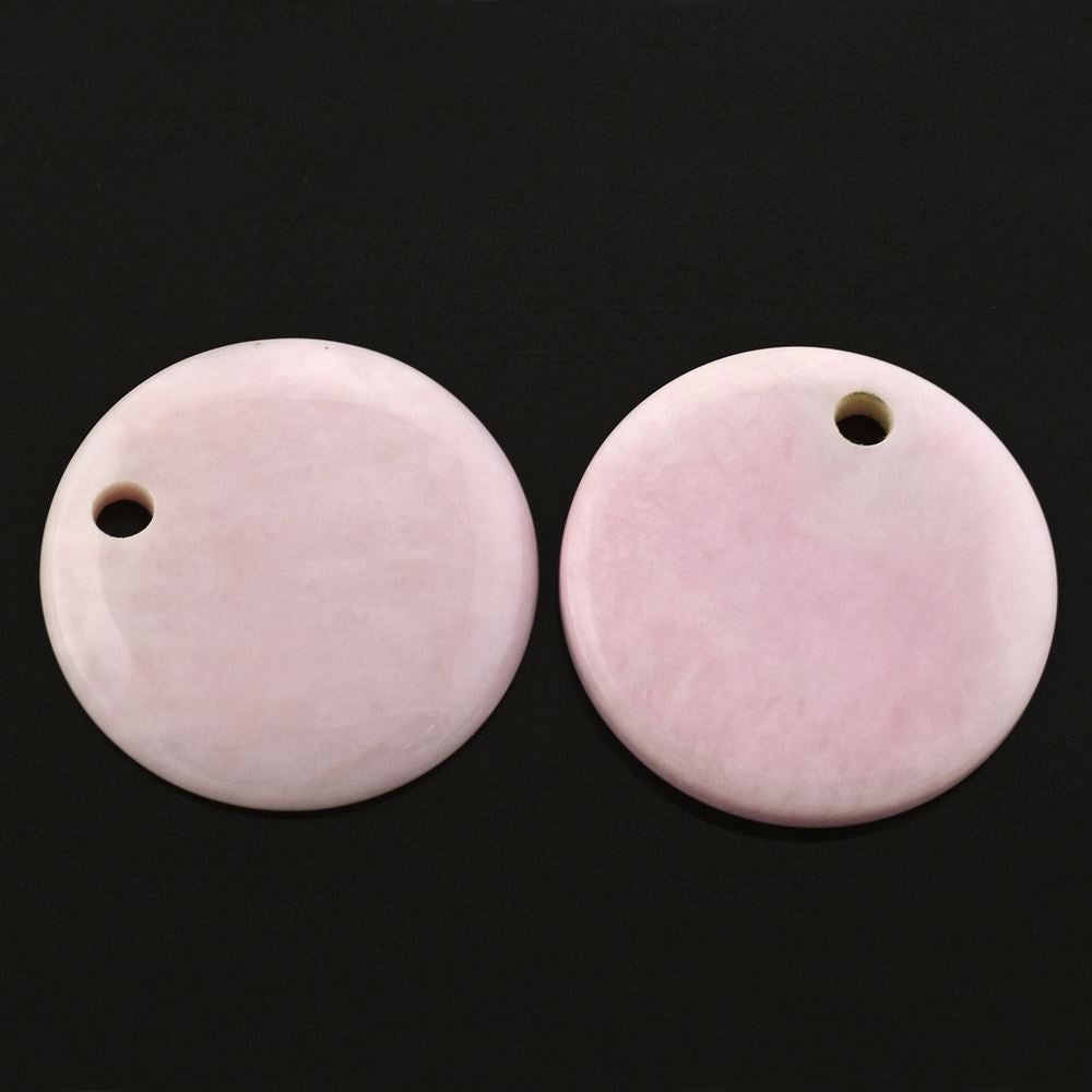 PINK OPAL ROUND PLATE (FULL DRILL) 35MM 46.80 Cts.