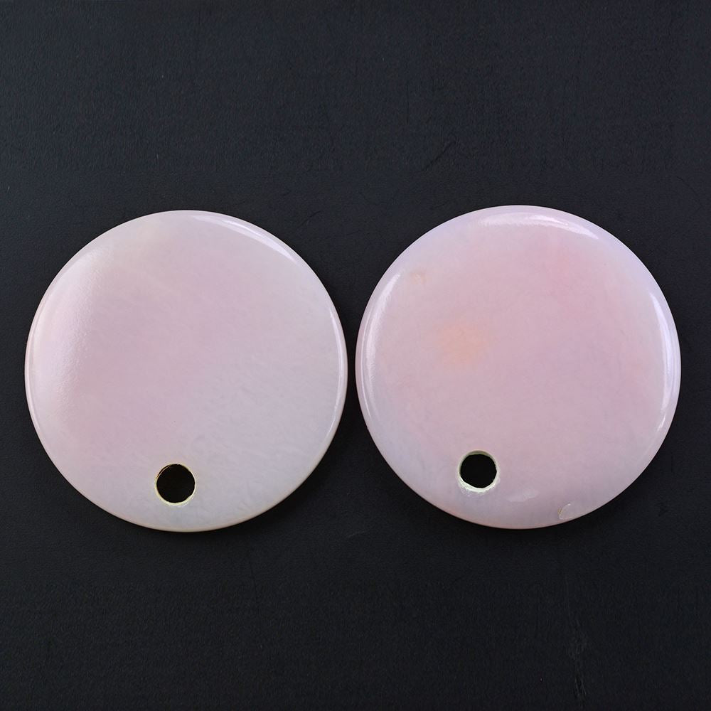PINK OPAL ROUND PLATE (FULL DRILL) 35MM 46.15 Cts.